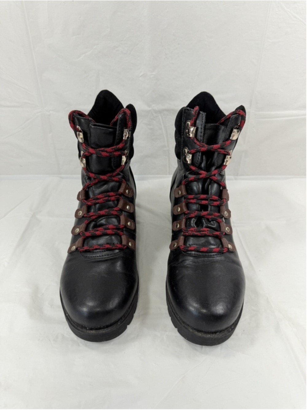 Mudd Black Leather combat Boot Size 7.5M
